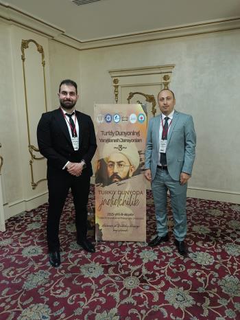 Bölümümüz Çağdaş Türk Lehçeleri ve Edebiyatları Anabilim Dalı Başkanı Doç. Dr. Ümit Akın ve Arş. Gör. Ahmet Ömer Yazıcıoğlu Türk Dünyasında Ceditçilik Sempozyumuna Katıldılar