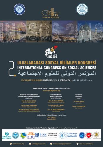 Üniversitemizin Düzenleyicileri Arasında Olduğu INCSOS 2018 Kudüs'te Gerçekleştirilecek